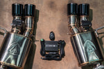 Valvetronic Designs Valved Exhaust Corvette C7 manufacturer gallery: twin mufflers with control module and remote between them