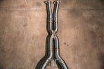 Valvetronic Designs Valved Exhaust Corvette C7 manufacturer gallery: straight overhead view of the crossover pipe section