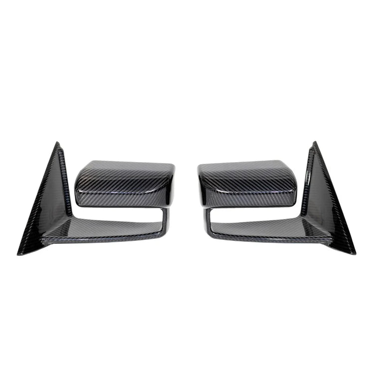A back wide view of APR Performance GT2 Aero Mirrors for Toyota Supra A90 2020+ with white background