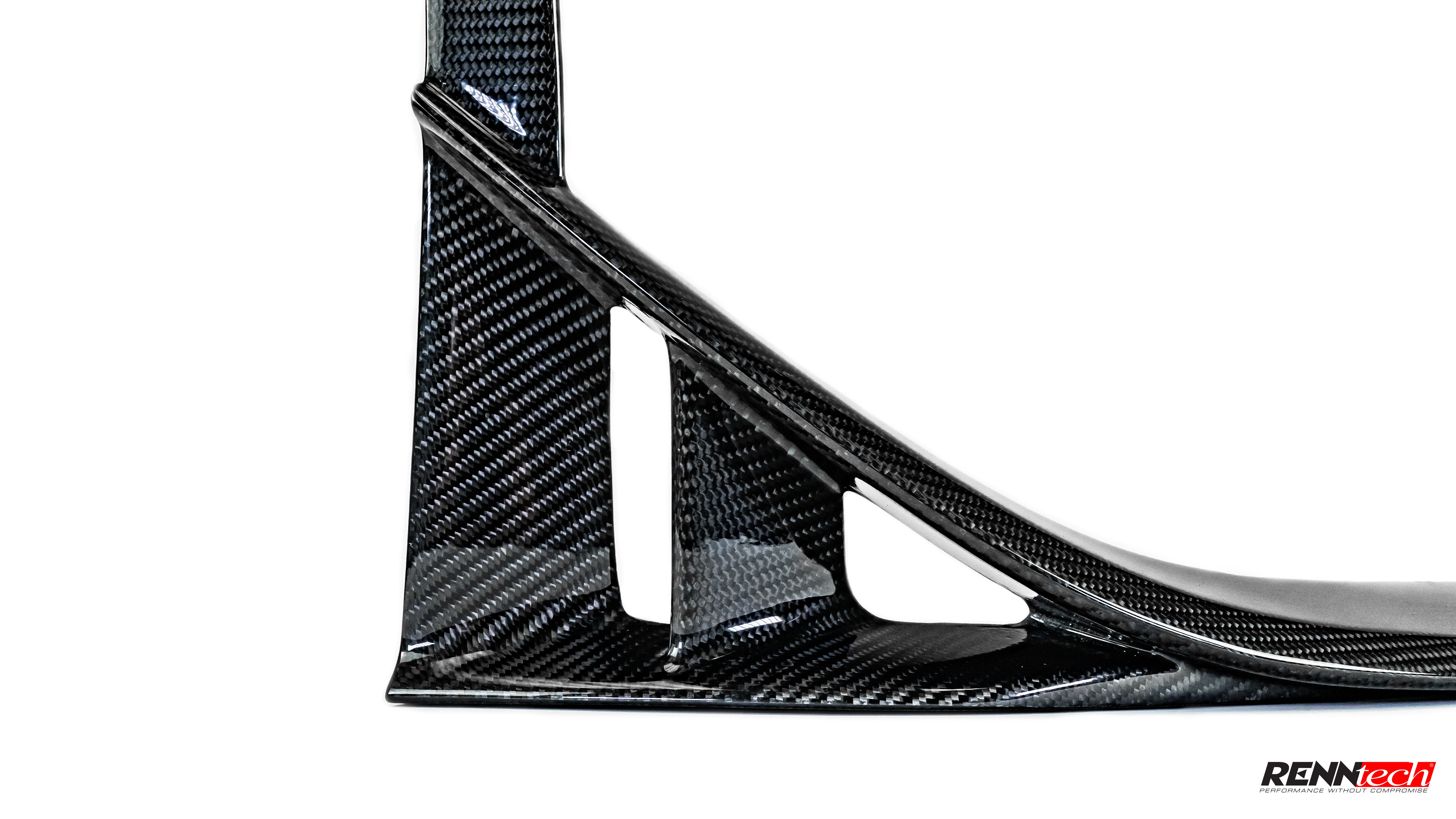 X290 splitter side blade with end plate - Carbon Fiber Front Splitter for the 2019-2026 AMG GT 63 4-Door Coupe