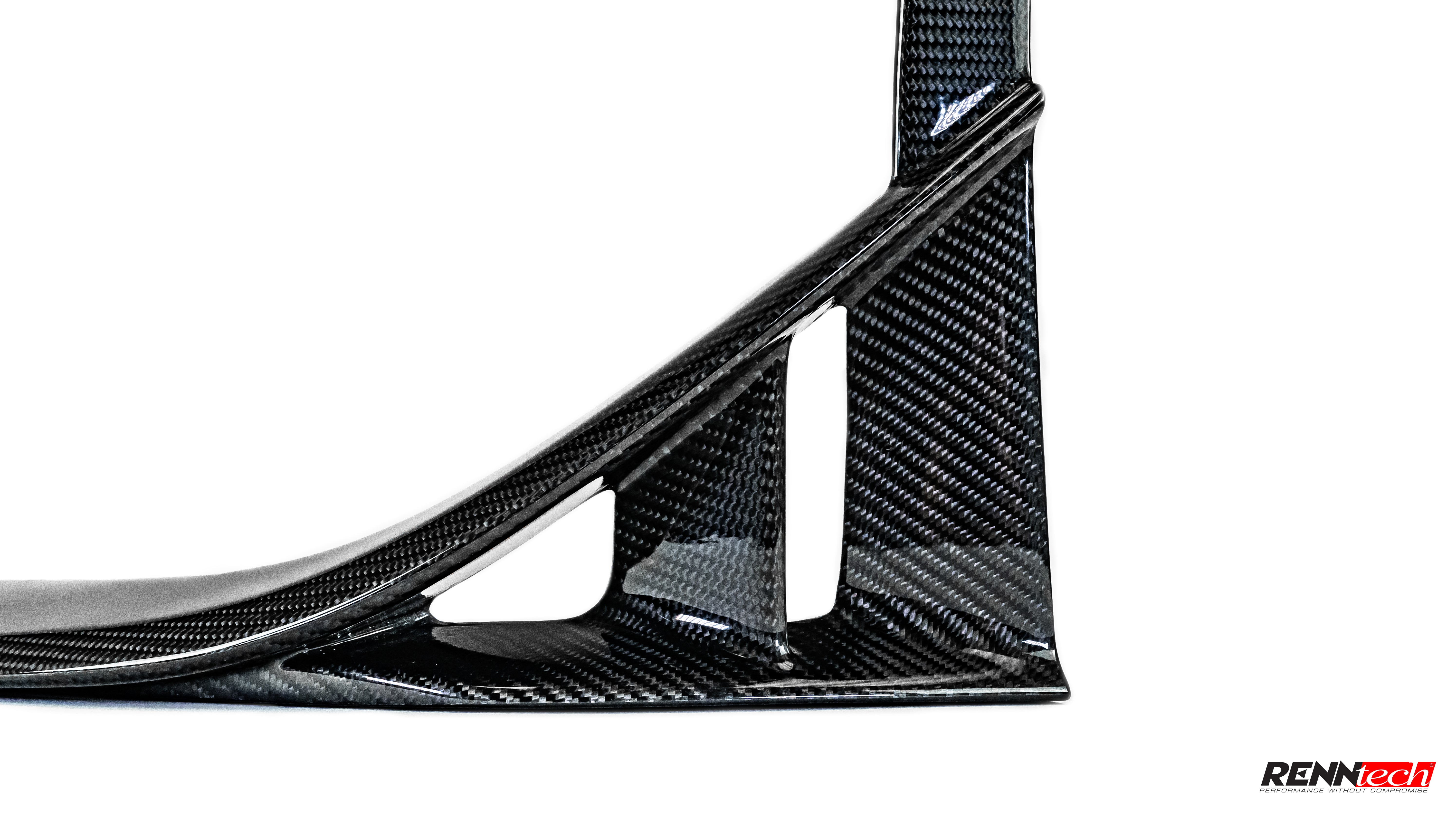 Splitter end plate detail - Carbon Fiber Front Splitter for the 2019-2026 AMG GT 63 4-Door Coupe