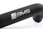 AMS F150 charge pipe in black powder coat with AMS logo