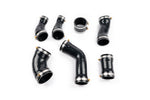 Silicone couplers and clamps included with the AMS F-150 intercooler pipes