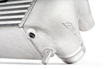 Cast end tank and inlet detail on the silver AMS F-150 intercooler