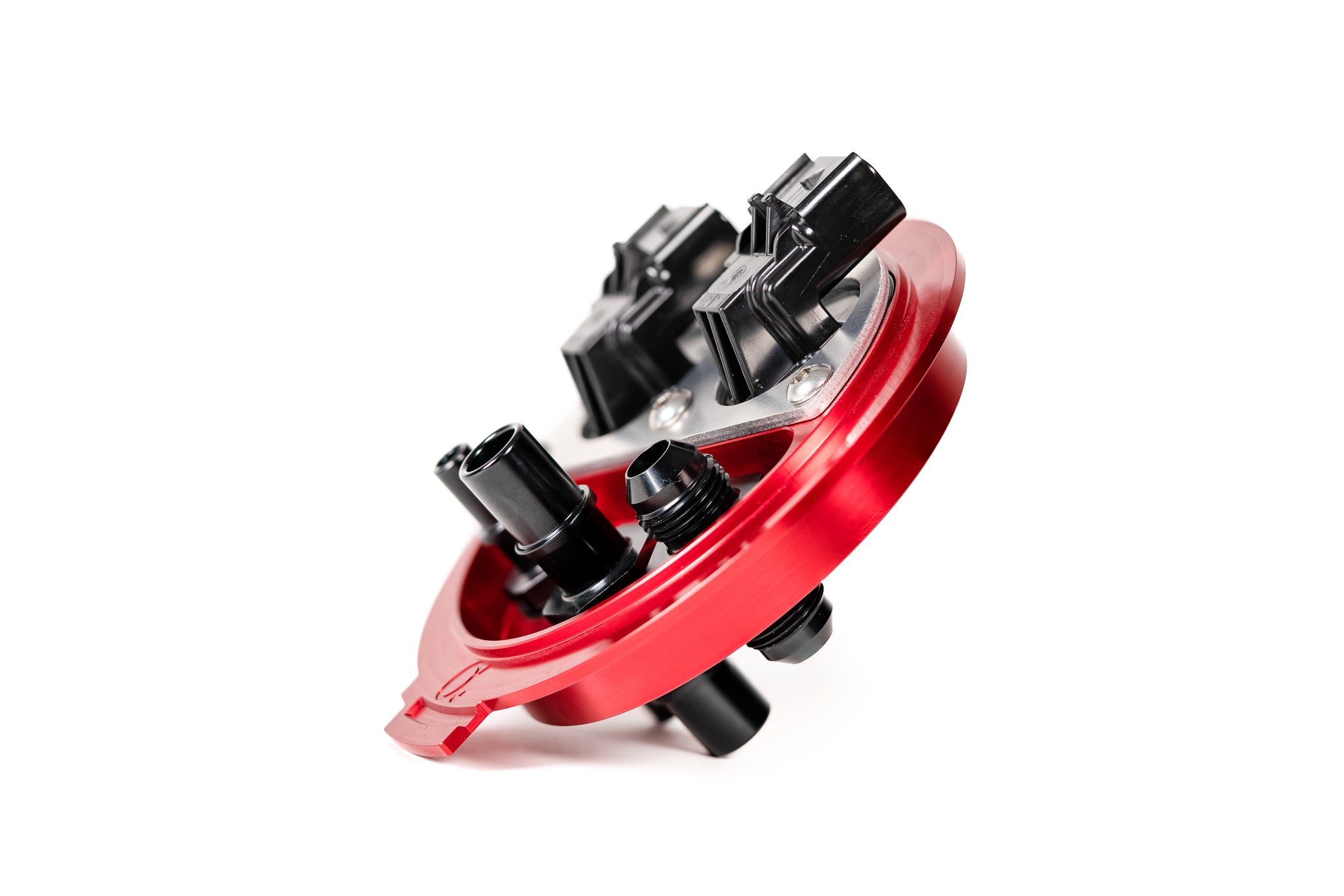 AMS triple pump bulkhead with connectors for the Lamborghini Huracan