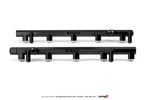Both AMS black anodized billet fuel rails for the Lamborghini Huracan