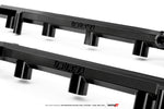 Injector ports on the AMS Alpha billet fuel rails