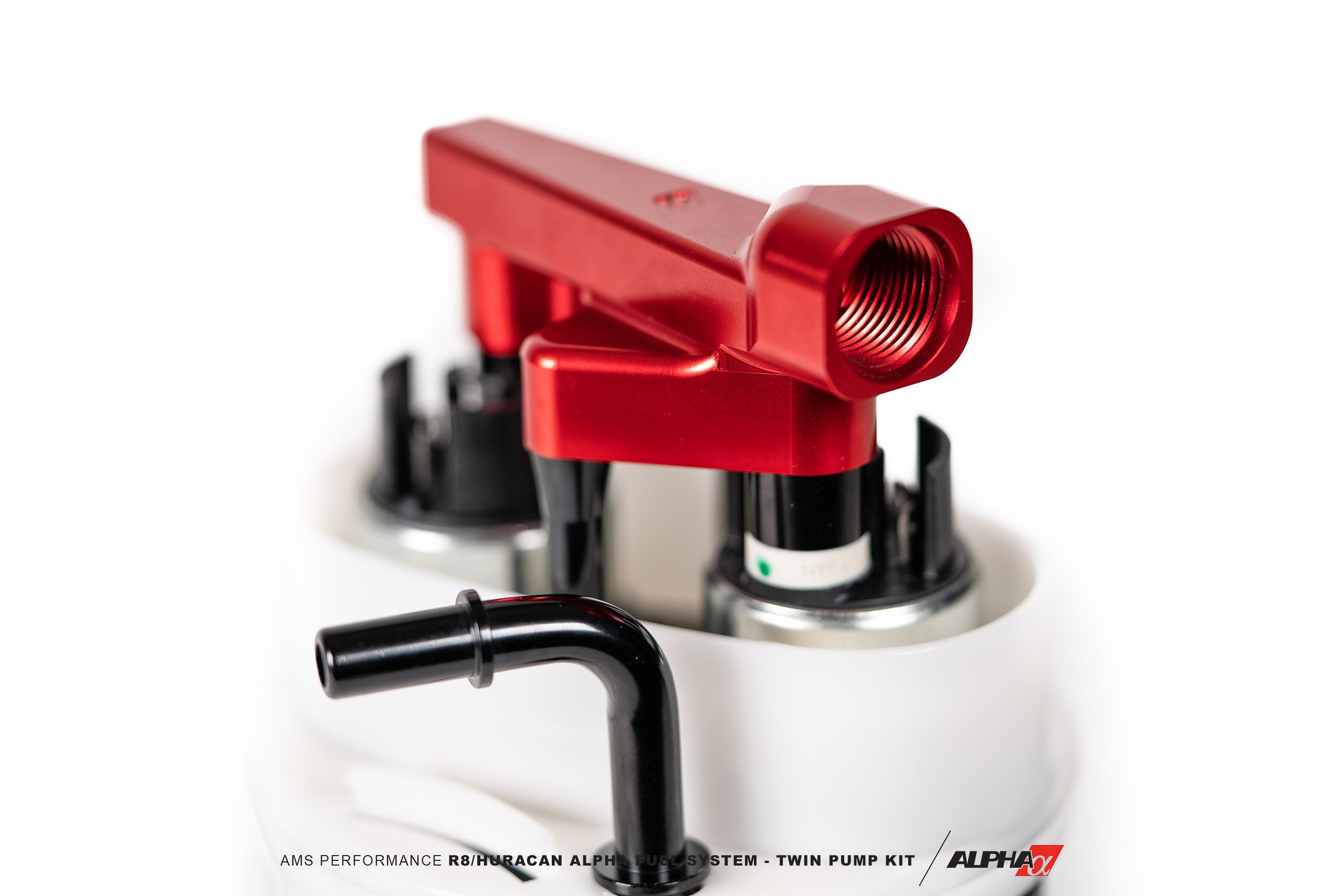 AMS outlet manifold mounted on the fuel pump basket for the R8 V10