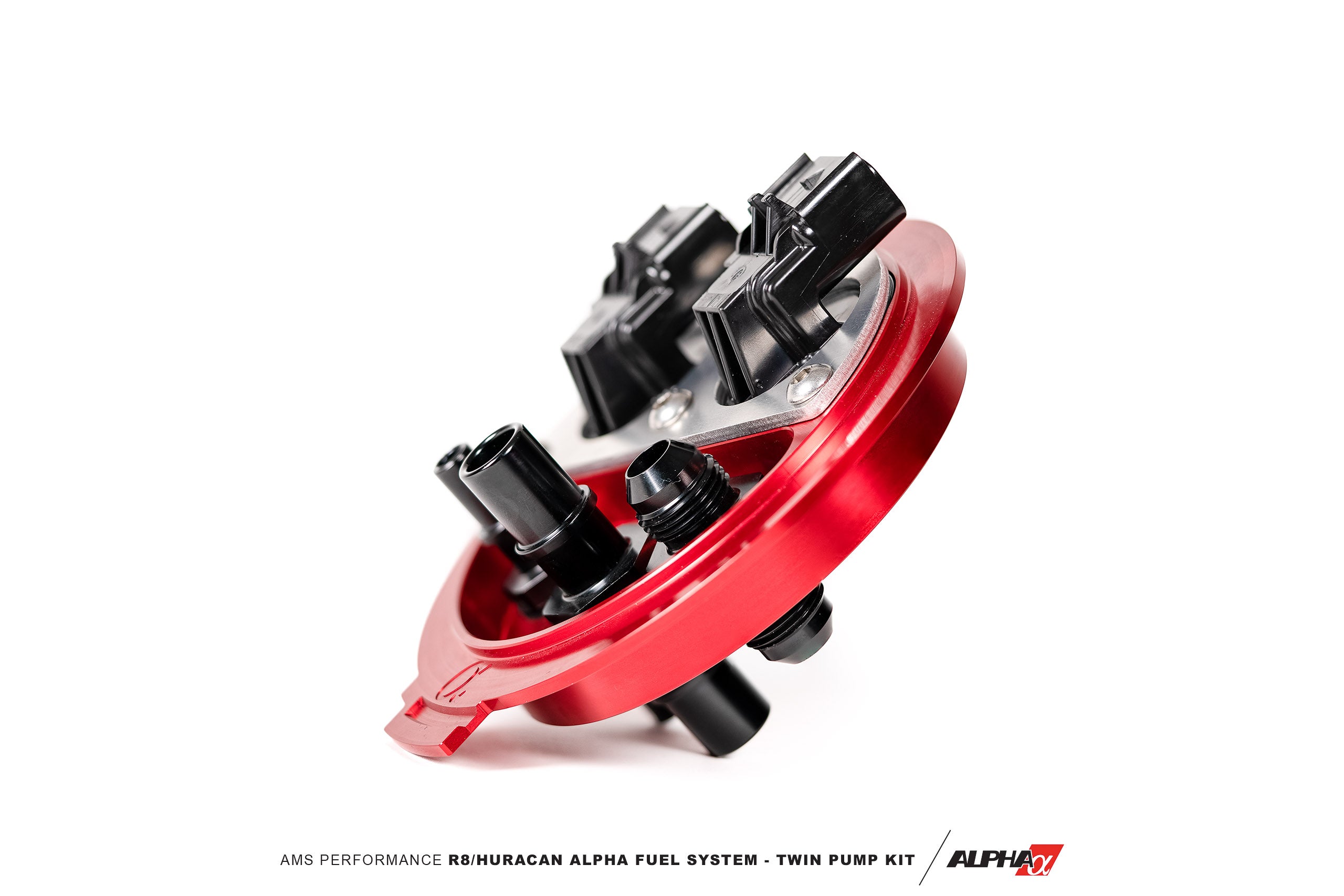 AMS twin pump assembly bulkhead with connectors for the Huracan and R8