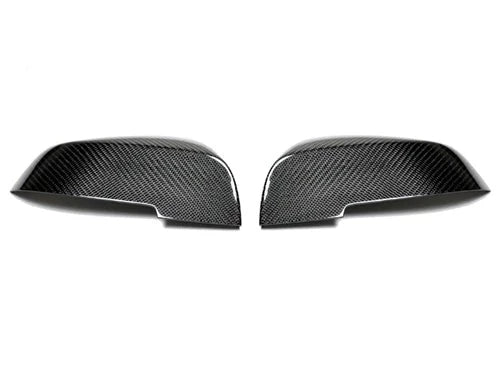 A front view of AUTOTECKNIC REPLACEMENT CARBON FIBER MIRROR COVERS - BMW F87 M2 2015+ with white background