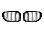 A front view of AUTOTECKNIC STEALTH BLACK FRONT GRILLE SET - BMW F01/ F02 7-SERIES 2008-2015 with white background