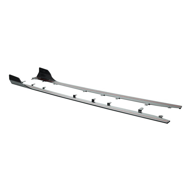 wide top view of TRE Carbon Fiber Side Skirts for BMW G87 M2 TR87 2023+ with white background