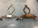 Capristo Giulia exhaust next to the removed factory exhaust for comparison