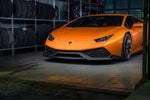 Orange Lamborghini Huracan LP610-4 front three-quarter with the complete aero kit