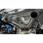 Fabspeed McLaren Artura X-pipe installed, angled rear view