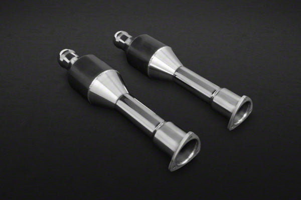 wide view of Capristo Secondary Sports Cats 100 Cell for Aston Martin V12 Vantage 2022+ with black backgroud