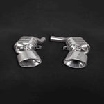 wide view of Capristo OE Actuators Valved Exhaust System w/ RS Style Oval Tips for Audi RS6 C8 2019-2025 with black background