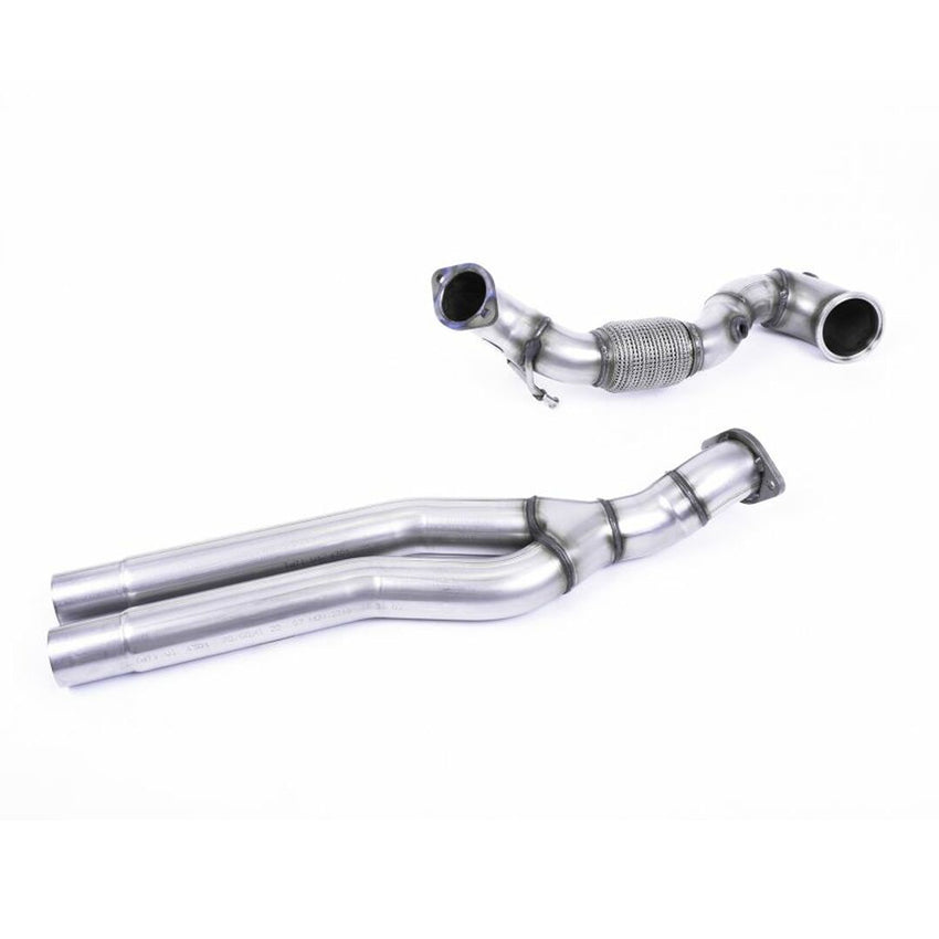 Milltek Sport downpipe and connecting pipework for 2016+ Audi TT Mk3 TTRS 2.5TFSI Quattro, product photo (photo 3)