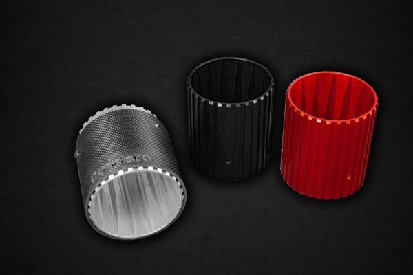 wide view of Capristo Carbon Fiber Tailpipes (for OEM/Capristo) for Porsche 718 Spyder / GTS / Cayman GT4 2017-2021 with a black background