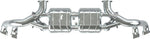 Capristo R8 Gen2 valved exhaust front view on white background