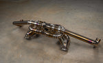 Titanium F1 exhaust Audi R8 V10: looped pipe routing