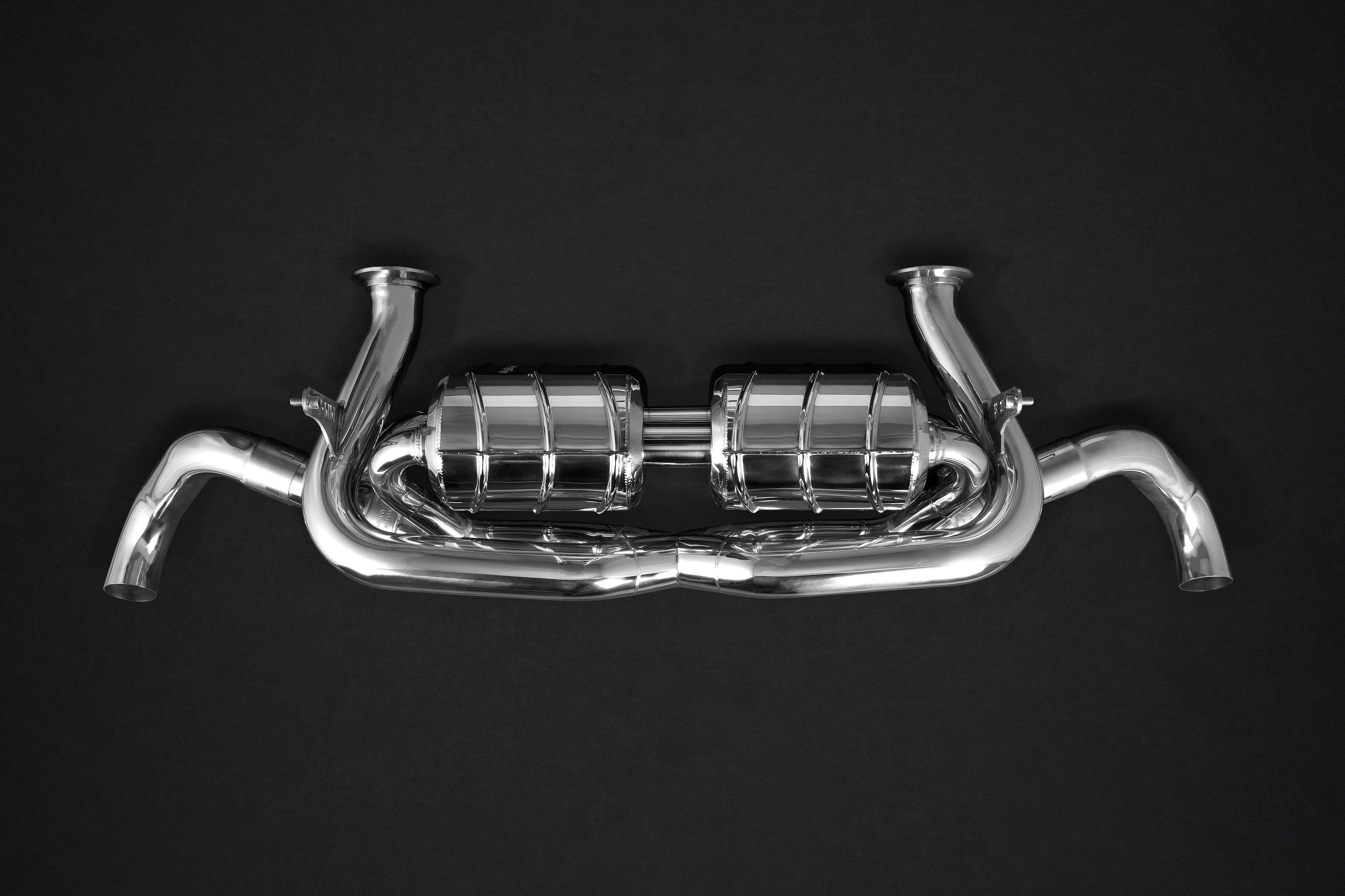 Capristo Audi R8 V10 X-pipe exhaust, top view