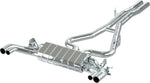 Render of a Capristo valved exhaust, angled view