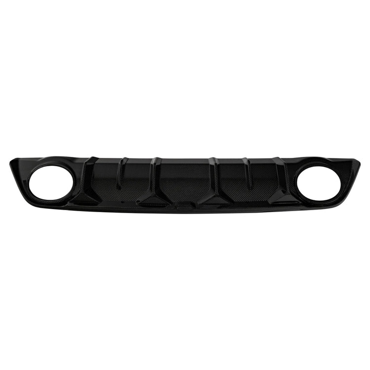 A top view of Urban Automotive Carbon Fiber Rear Diffuser Audi RS3 8Y 2022+ with white background