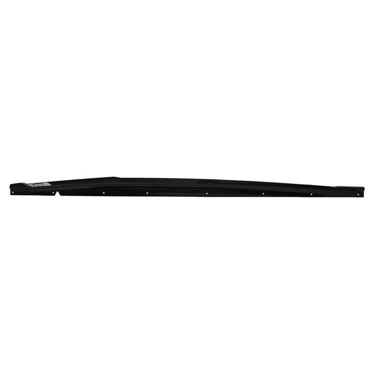 A front view of Urban Automotive Carbon Fiber Side Skirts Audi RS3 8Y 2022+ with white background