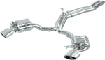 Capristo ECE valved exhaust with mid-pipes for Audi RS5 F5 coupe, valved mufflers and oval RS tips