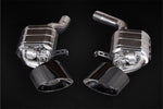 Capristo RS6 C8 valved mufflers with black oval tips