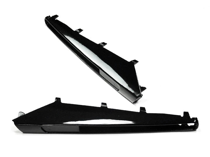 A front view of AUTOTECKNIC REPLACEMENT GLAZING BLACK FENDER GILLS - BMW E90 SEDAN/ E92 COUPE/ E93 CABRIO | M3 2007-2013 with white background