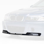 E46 M3 V20 1-piece splitter, faded view highlighting carbon