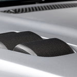 V20 hood vent fins from the side, close-up