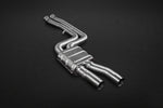Capristo post cat spare pipes with mid-silencer for BMW M3 F80/M4 F82, polished stainless