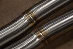 Stainless exhaust BMW F90 M5/F92 M8: twin midpipe joint