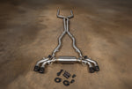 Stainless exhaust BMW F90 M5/F92 M8: stainless system overhead