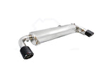 A front view of Fi EXHAUST Valvetronic Cat-Back System for BMW G20 / G21 330i B48 (OPF) 2019+ muffler with white background