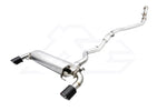 A top view of Fi EXHAUST Valvetronic Cat-Back System for BMW G20 / G21 330i B46 2019+ with white background