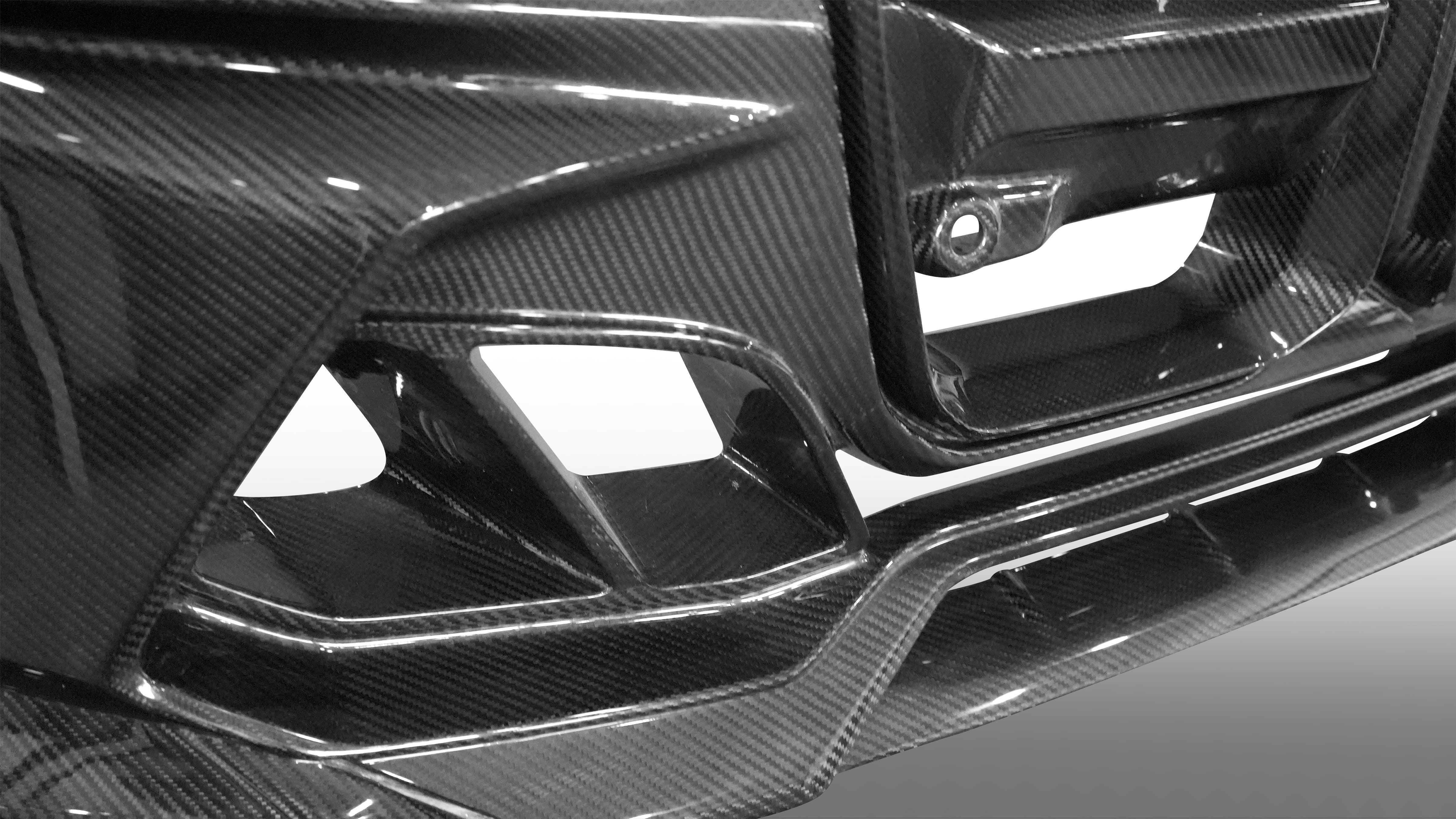 GTS-V bumper intake and lip, carbon macro
