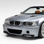 E46 M3 convertible with V-CSL bumper, front 3/4 view