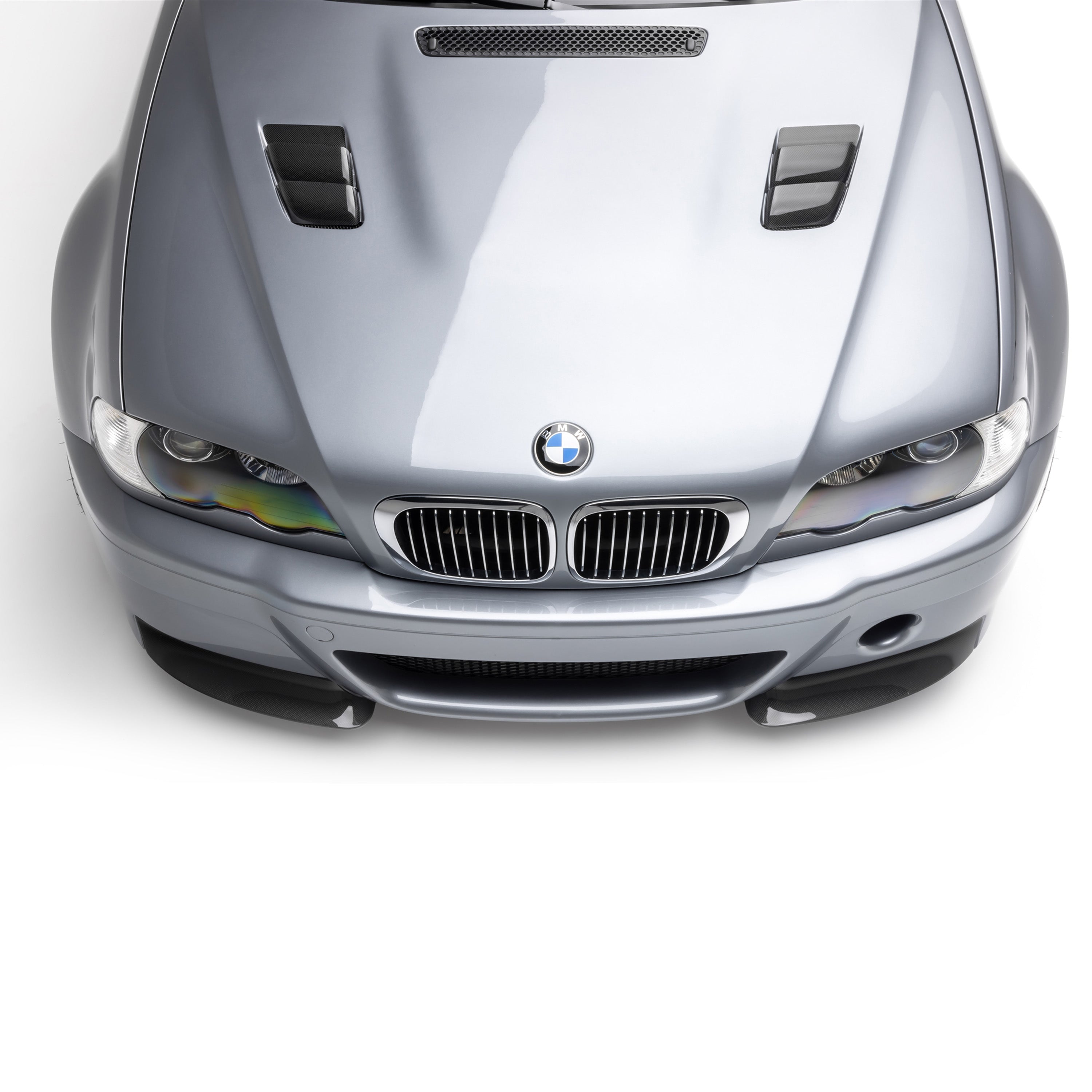 E46 M3 V-CSL front bumper, top-down front view