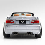 Silver E46 M3 convertible with V-CSL diffuser, rear view