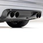 V-CSL diffuser center and tailpipes, low straight-on detail