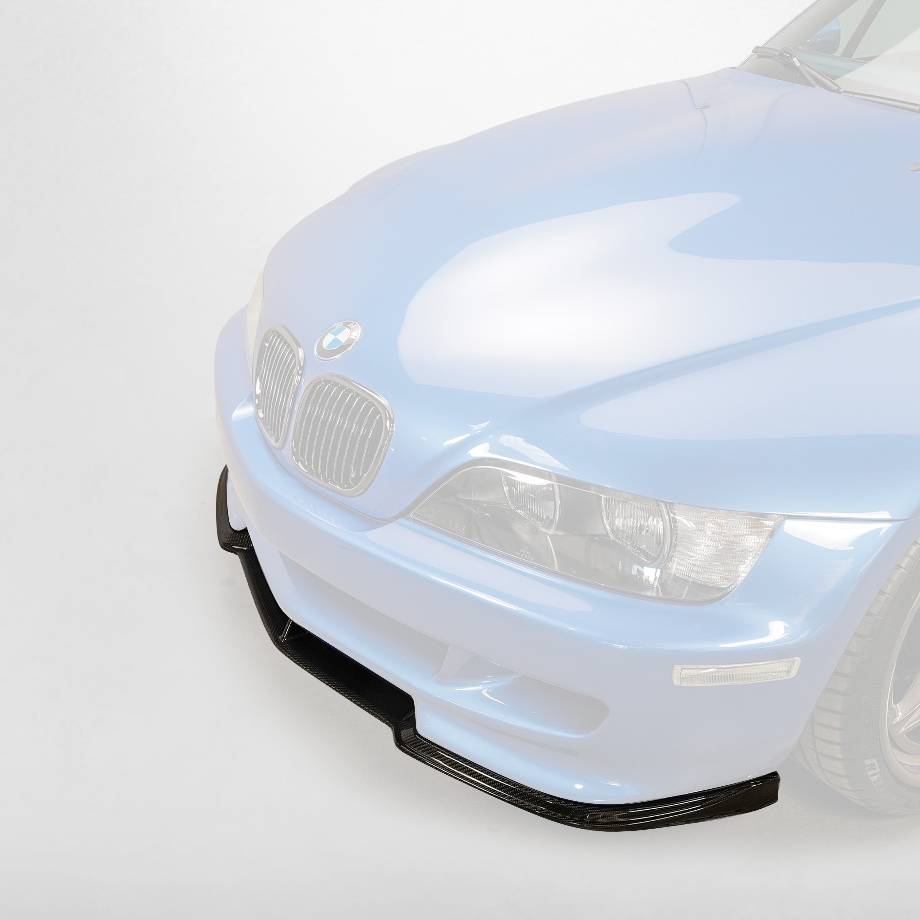 Z3 M Coupe front spoiler, faded view highlighting carbon lip