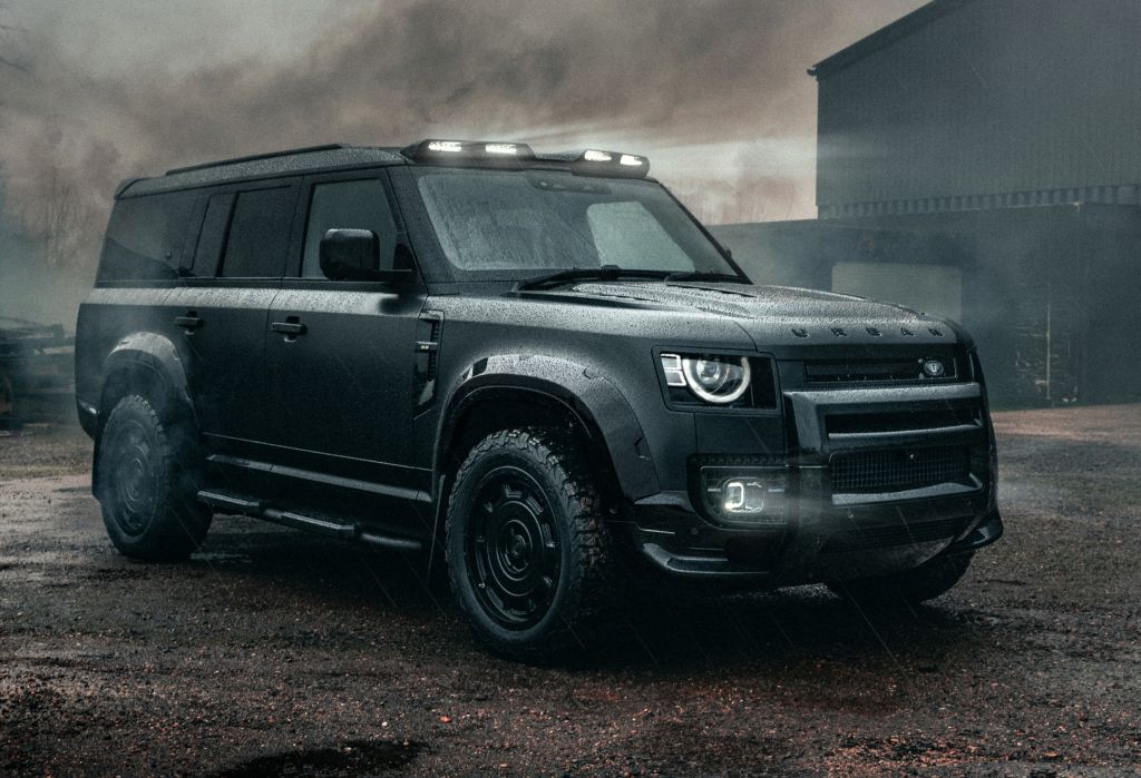 Land Rover Defender 130 on Urban WX4 satin black wheels (other styling shown is not included)