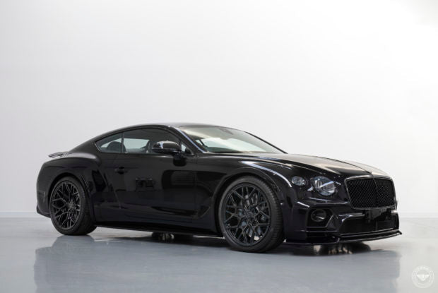 Black Urban Widetrack Bentley Continental GT, front three-quarter view