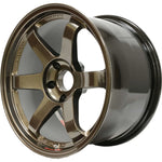 A front view of Volk Racing TE37SL Wheel 19x9.5 5x120 21mm Hi-Meta Bronze with white background