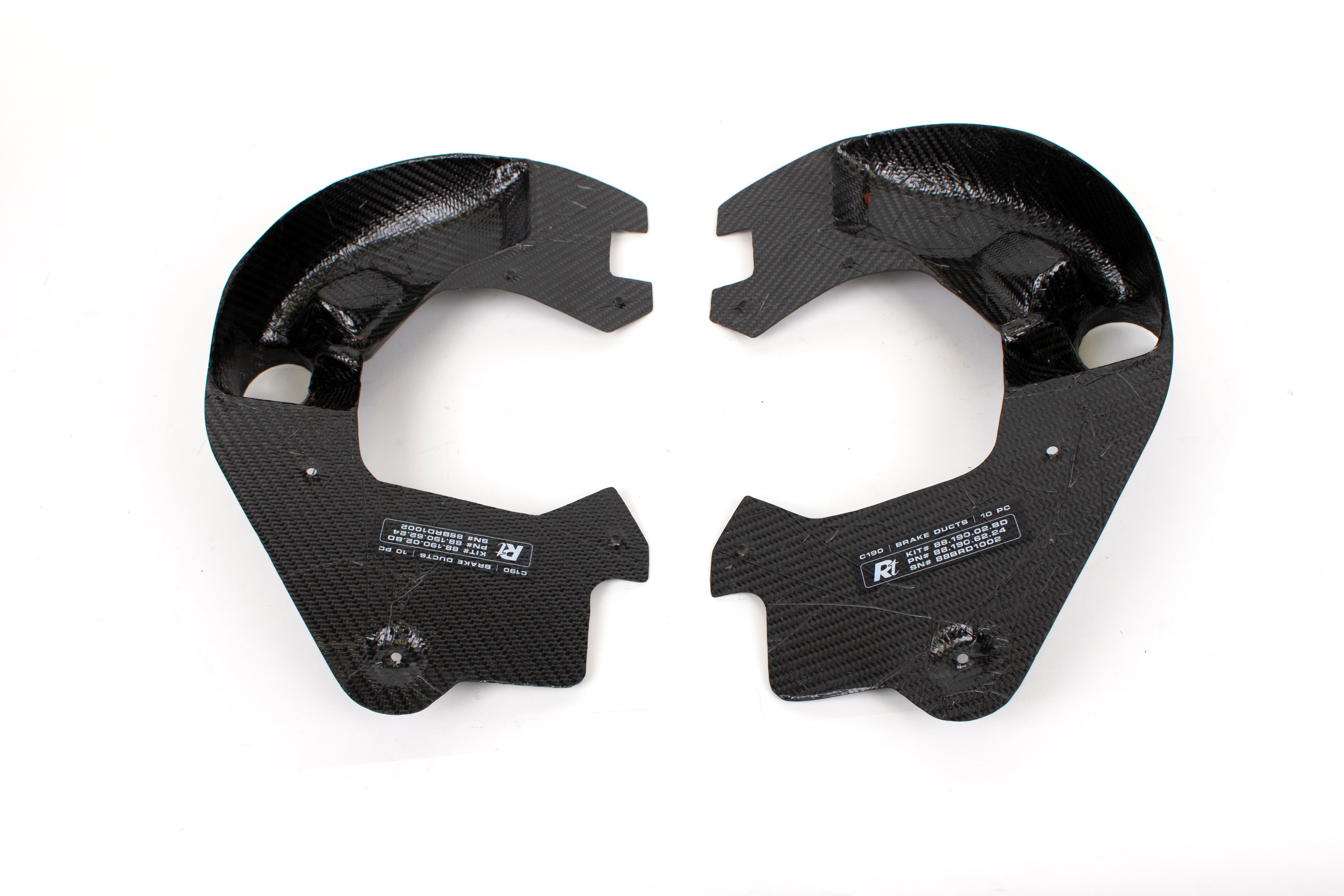 Brake cooling ducts with RennTech labels - Carbon Brake Cooling Kit for the 2016-2021 AMG GT