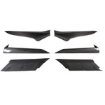 A top view of APR Performance Door and Quarter Panel Trims Package for Chevrolet Corvette C8 Z06 2024+ with white background